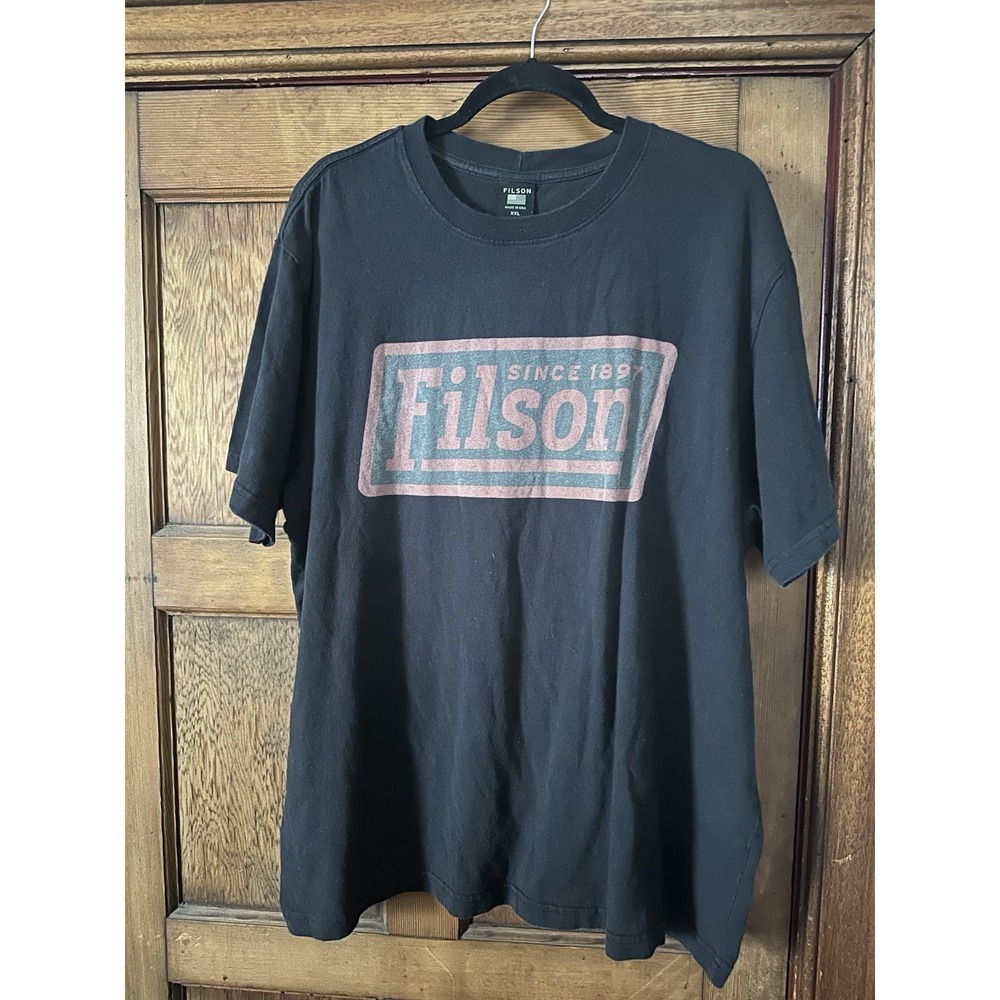 Filson Black Graphic Shirt Mens Size XXL